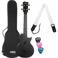 Cascha Carbon Fibre Set Black koncert ukulele