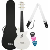 Cascha Carbon Fibre Set Fehér koncert ukulele