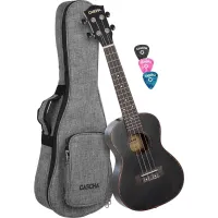 Cascha HH 2300 Prémium fekete koncert ukulele