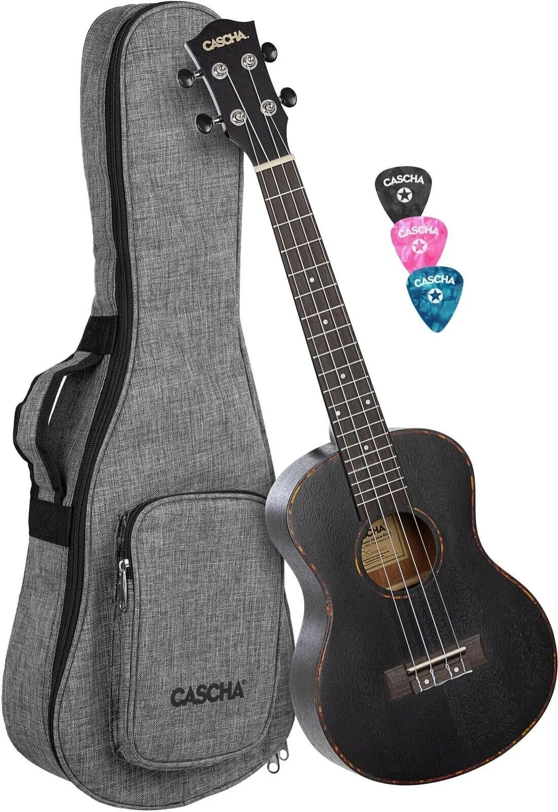 Cascha HH 2305L Fekete tenor ukulele