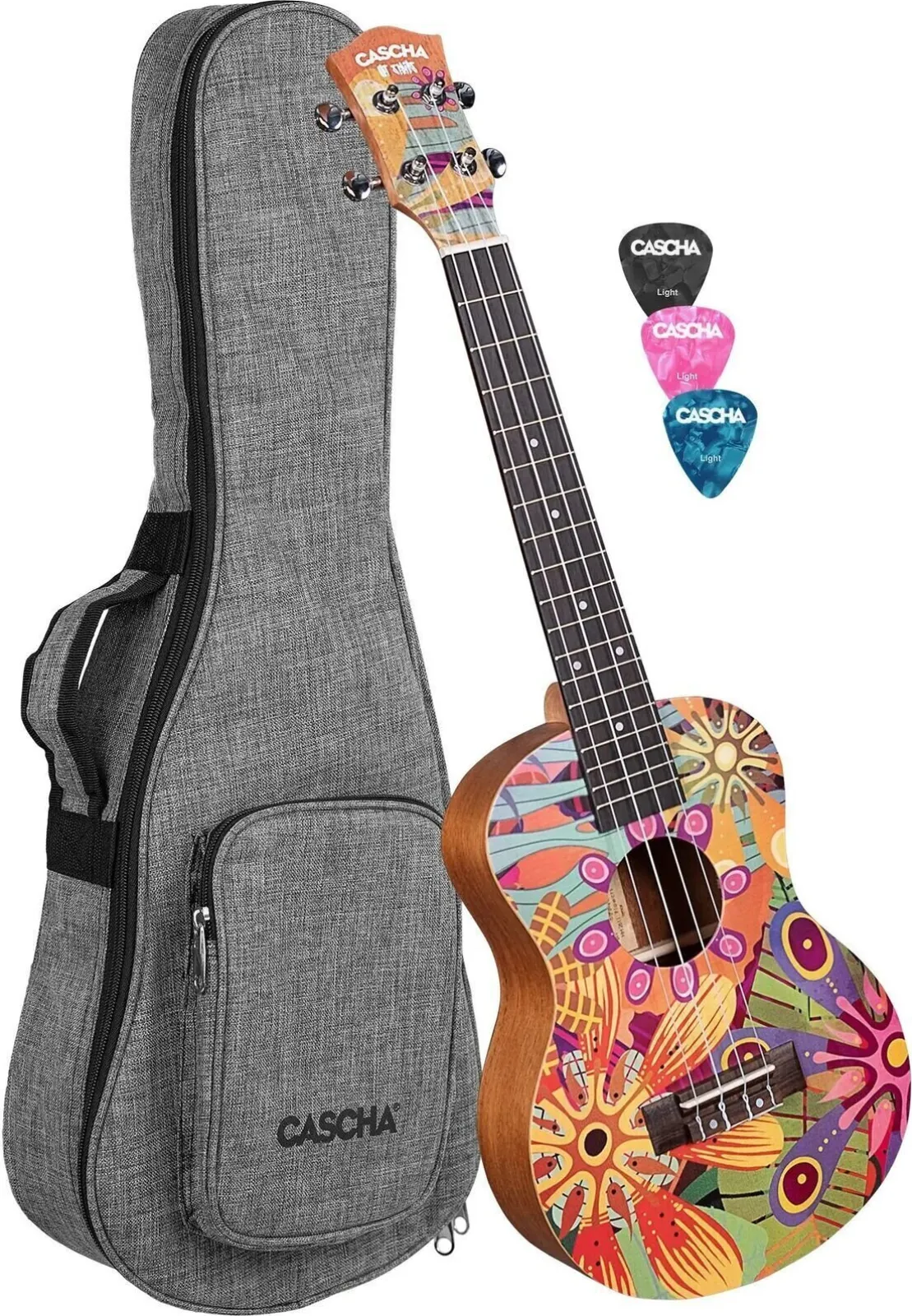 Cascha HH 2611 Art Series Flowers tenor ukulele