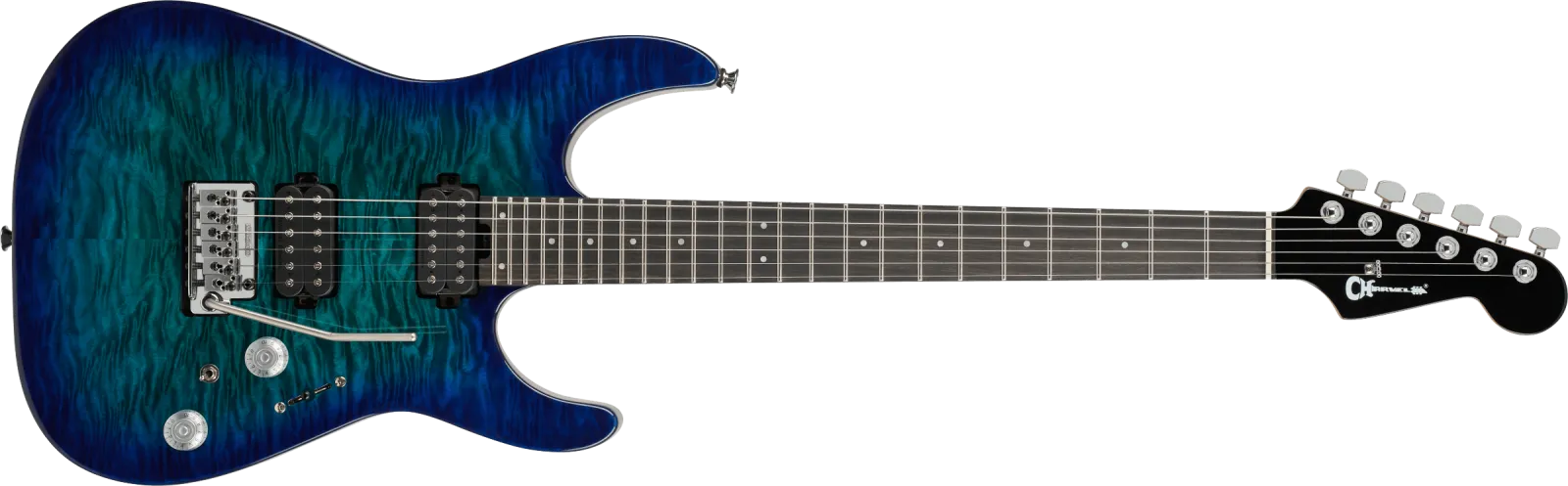 Charvel Pro-Mod Plus Dinky DK24 HH 2PT E QM Chlorine Burst