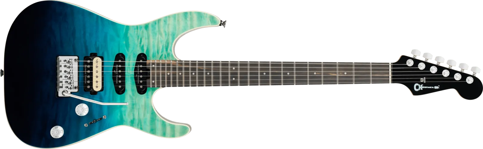 Charvel Pro-Mod Plus Dinky DK24 HSS 2PT QM Blue Curacao