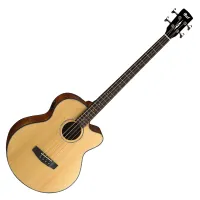 Cort AB850F-NAT with bag electro-acoustic bass guitar