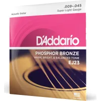 Daddario 9-45 Super Light Phosphor Bronze Acoustic Guitar Strings