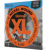 Daddario EJ20 Nikkelbevonatos Elektromos Gitár Húrok Jazz Extra Light 10-49