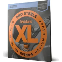 Daddario EPS160-5 5-String ProSteels Bass Guitar Strings Medium 50-135 Long Scale