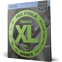 Daddario EPS165-5 5-String ProSteels Bass Guitar Strings Custom Light 45-135 Long Scale