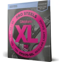 Daddario EPS170-5SL 5-String ProSteels Bass Guitar Strings Light 45-130 Super Long Scale