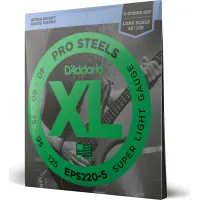 Daddario EPS220-5 5-String ProSteels Bass Guitar Strings Super Light 40-125 Long Scale
