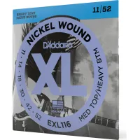 Daddario EXL116 Nickel Wound Electric Guitar Strings Medium Top/Heavy Bottom 11-52