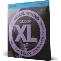 Daddario EXL190 Nickel Wound Bass Guitar Strings Custom Light 40-100 Long Scale