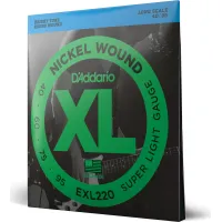 Daddario EXL220 Nickel Wound Bass Guitar Strings Super Light 40-95 Long Scale
