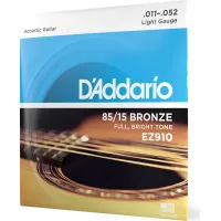 Daddario EZ910 85/15 Bronze Acoustic Guitar Strings Light 11-52