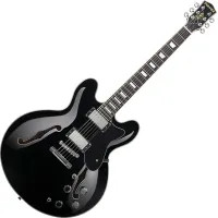 Donner DJP-1000-BK Black Semi-Acoustic Guitar