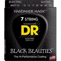 DR Strings Black Beauties BKE7-10 Electric Guitar Strings