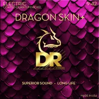 DR Strings Dragon Skin+ Coated Light 9-42 Electric Guitar Strings