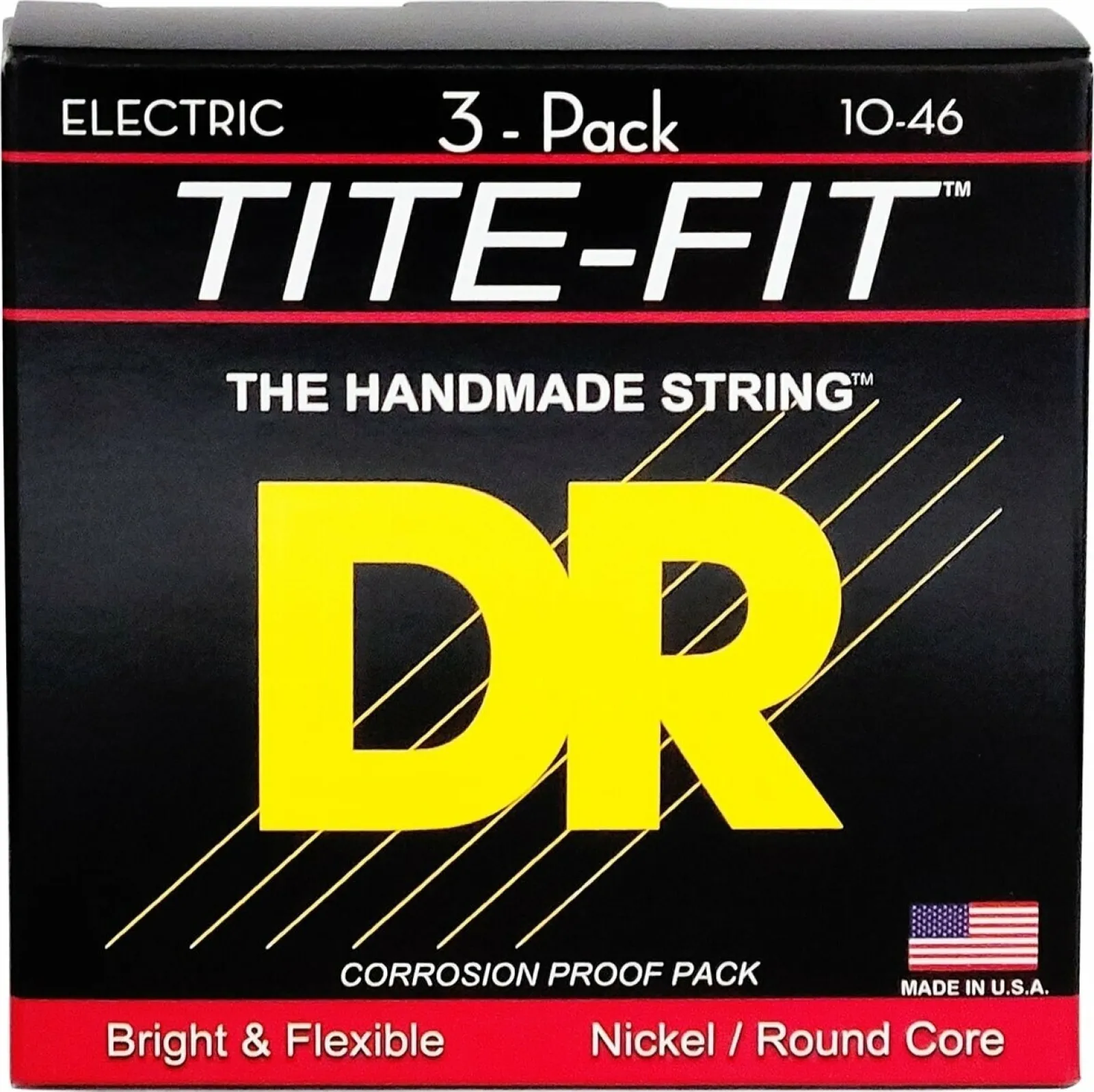 DR Strings MT-10 Tite Fit 3-Pack Electric Guitar Strings