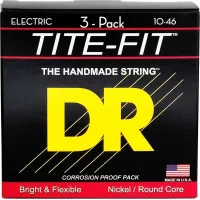 DR Strings MT-10 Tite Fit 3-Pack Electric Guitar Strings