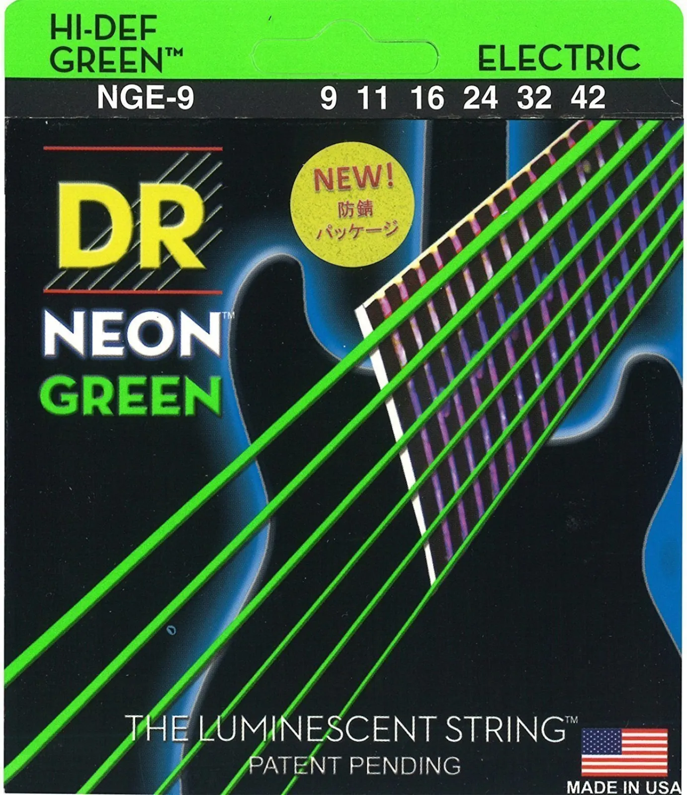 DR Strings NGE-9 Neon Electric Guitar String