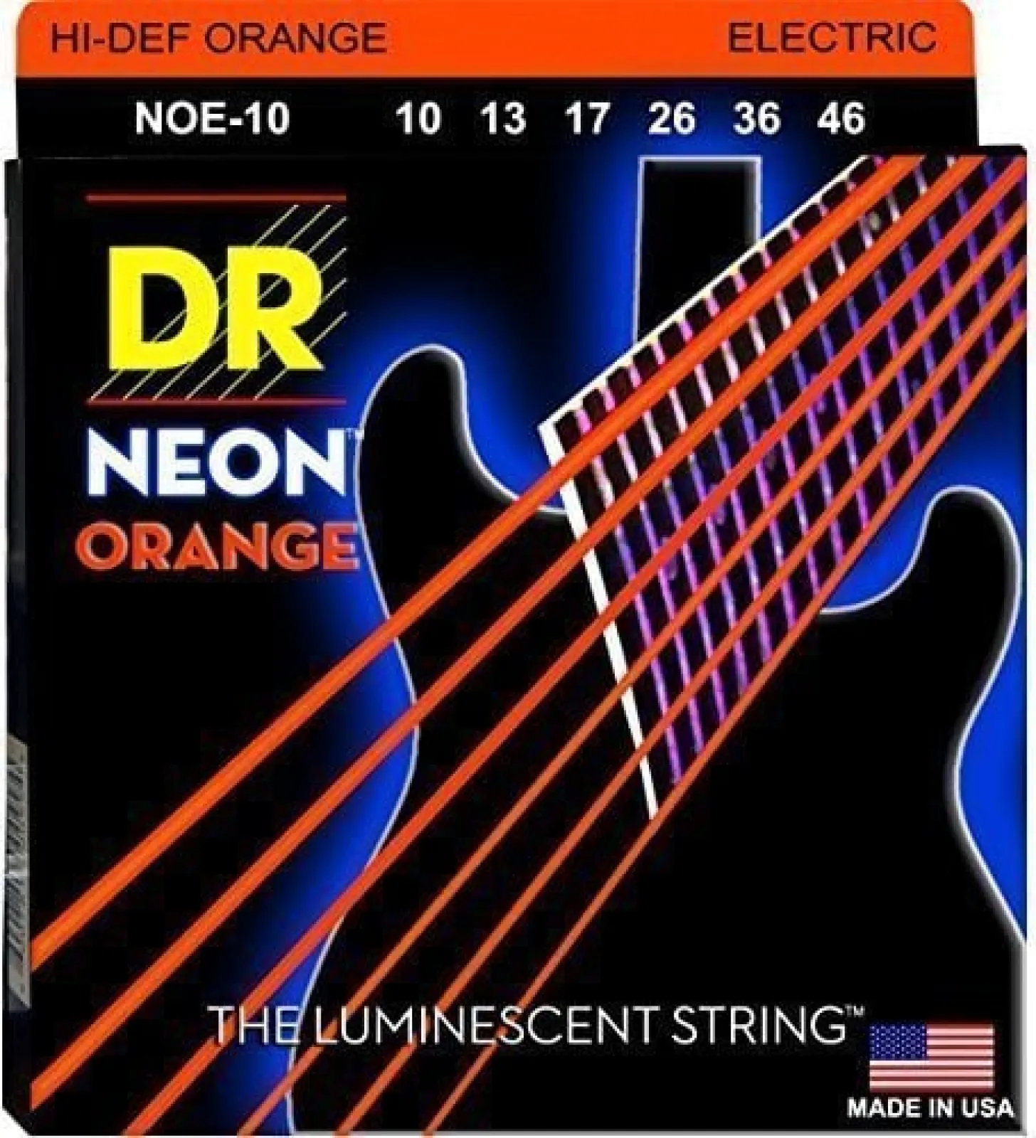 DR Strings NOE-10 Neon Electric Guitar String