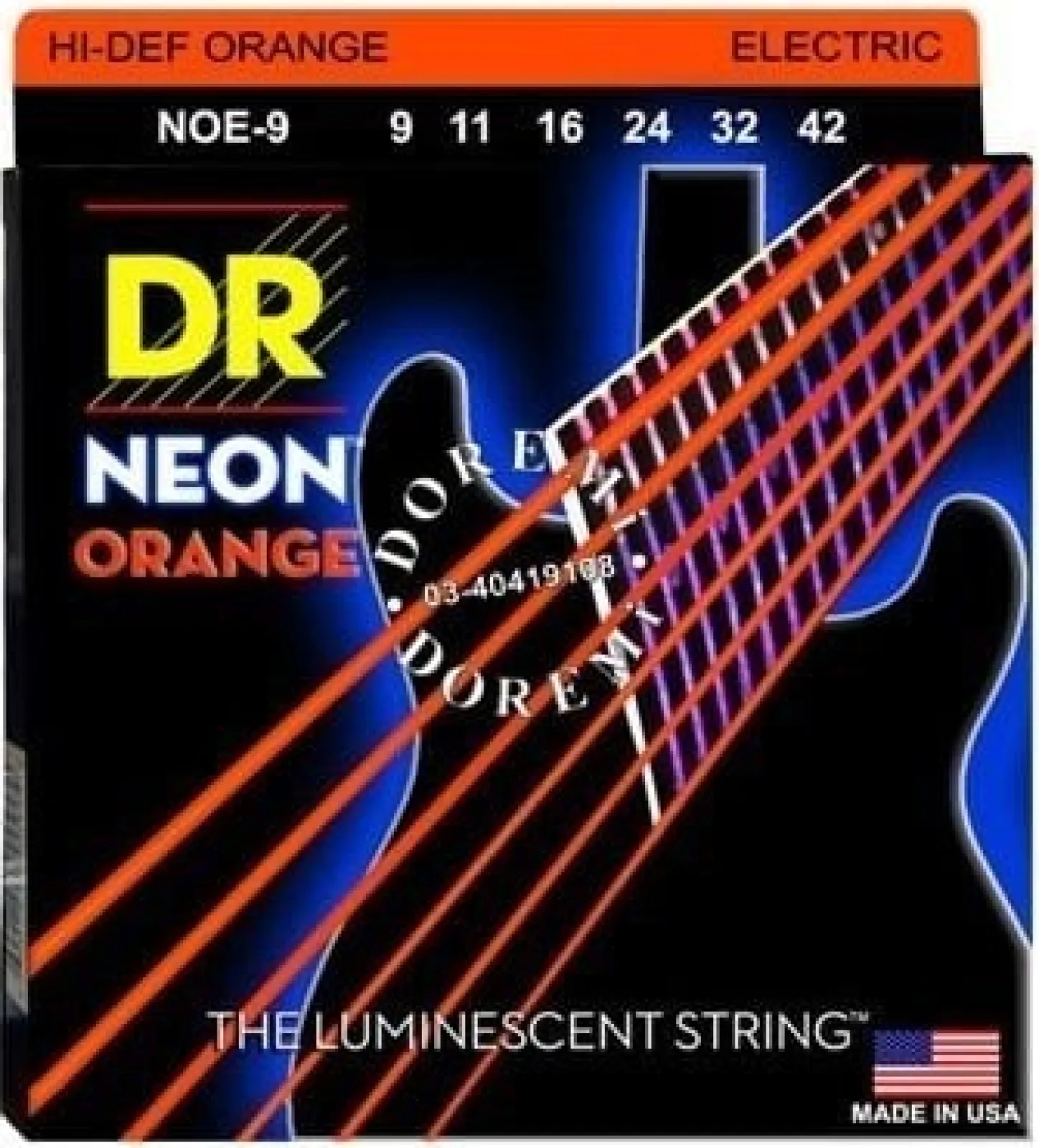 DR Strings NOE-9 Neon Electric Guitar Strings