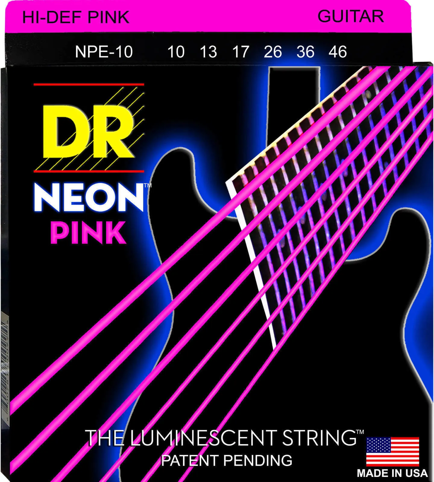 DR Strings NPE-10 Neon elektromos gitár húr
