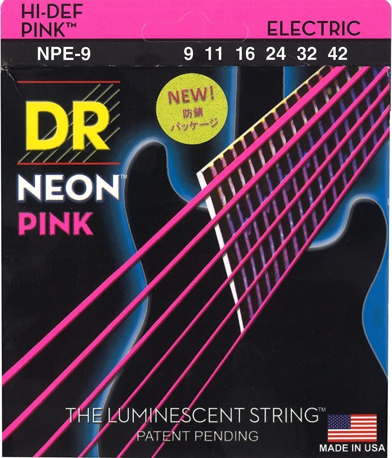 DR Strings NPE-9 Neon elektromos gitár húr
