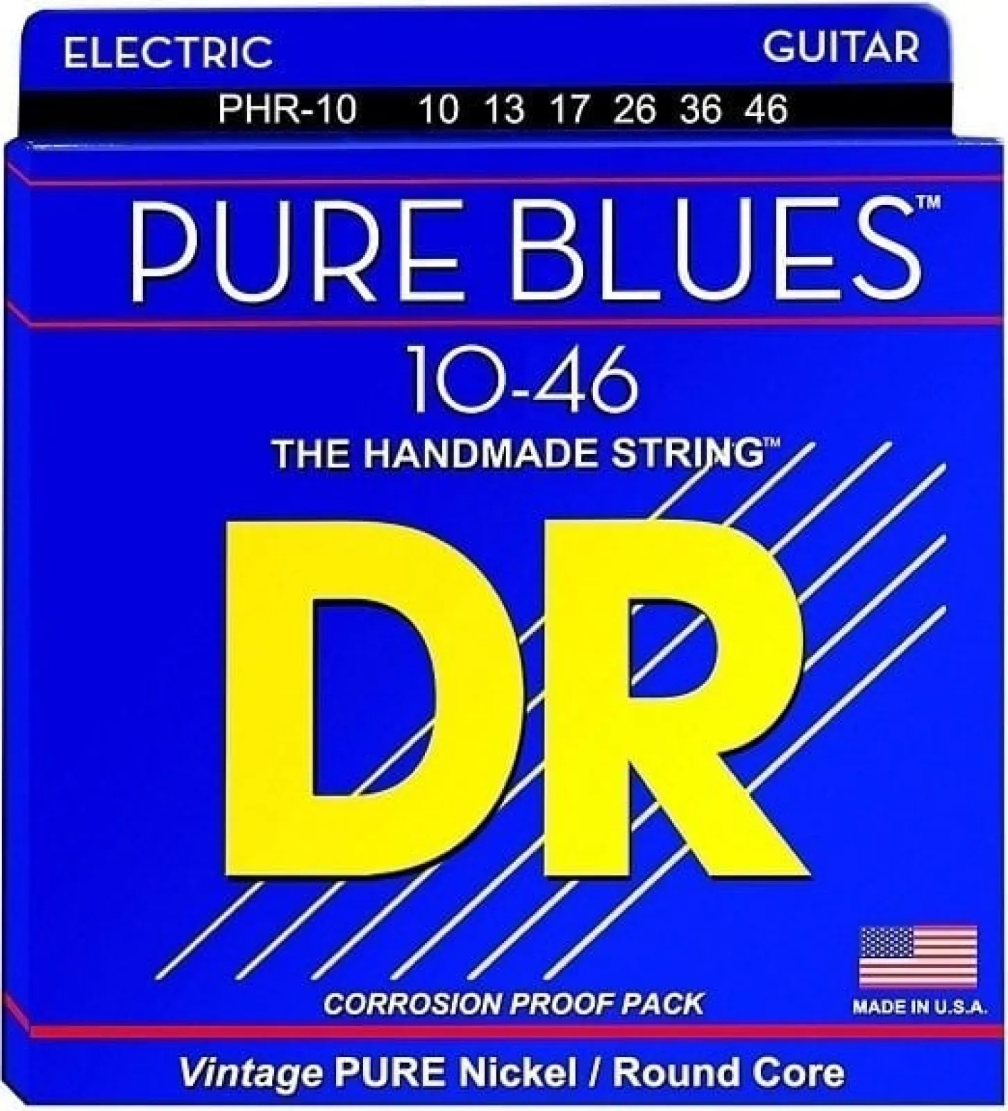 DR Strings PHR 10 Pure Blues Nickel Medium Electric Guitar Strings