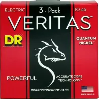 DR Strings VTE-10 Veritas 3-Pack Electric Guitar Strings