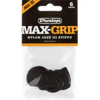 Dunlop 471P3S Nylon Max Grip Jazz III Player Pack Stiffo Pengető