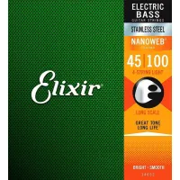 Elixir 14652 NanoWeb Steel Bass Guitar String 45-100