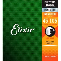 Elixir 14677 NanoWeb Steel Bass Guitar String 45-105