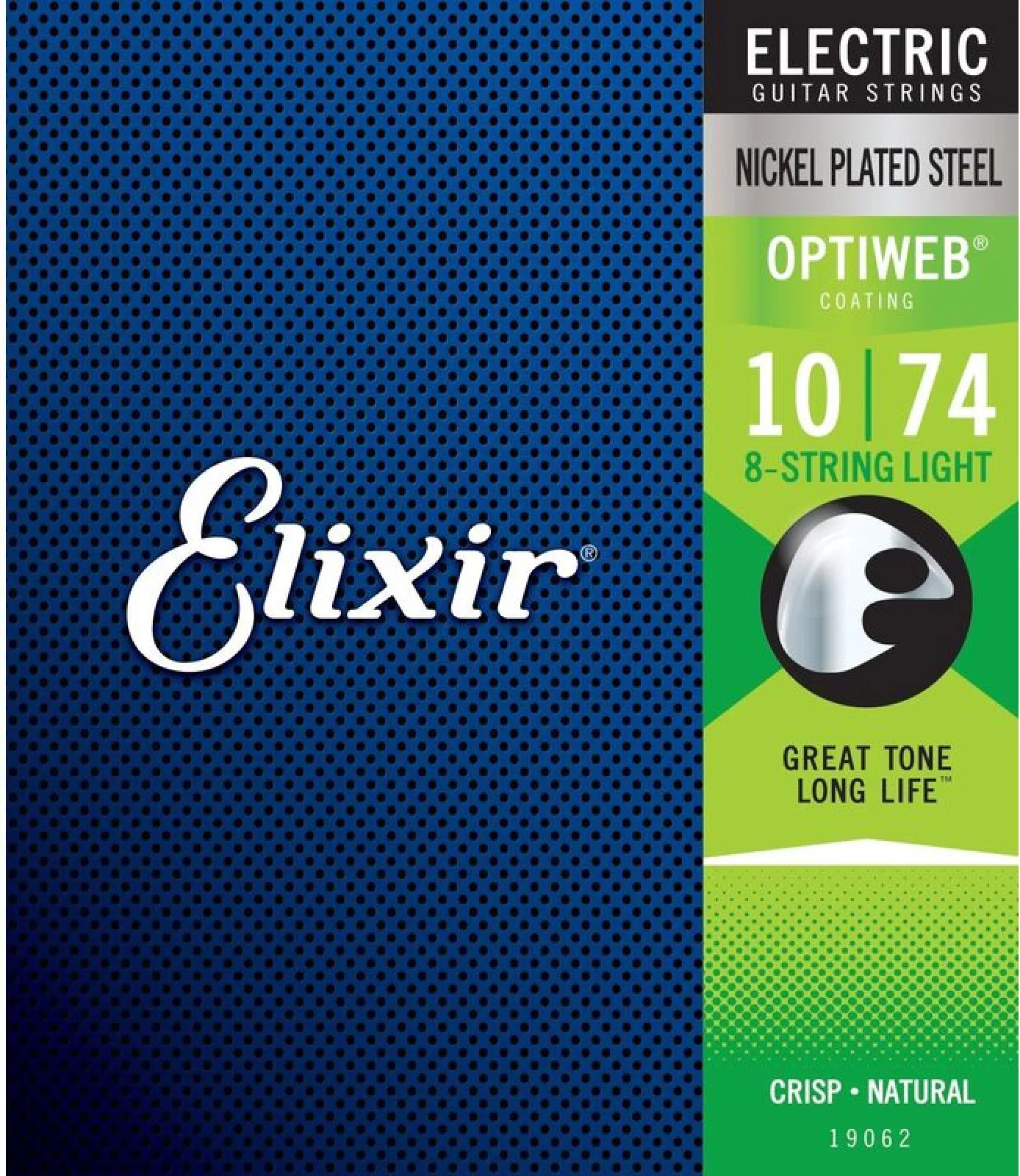 Elixir 19062 OptiWeb 8 húros elektromos gitárhúr 10-74