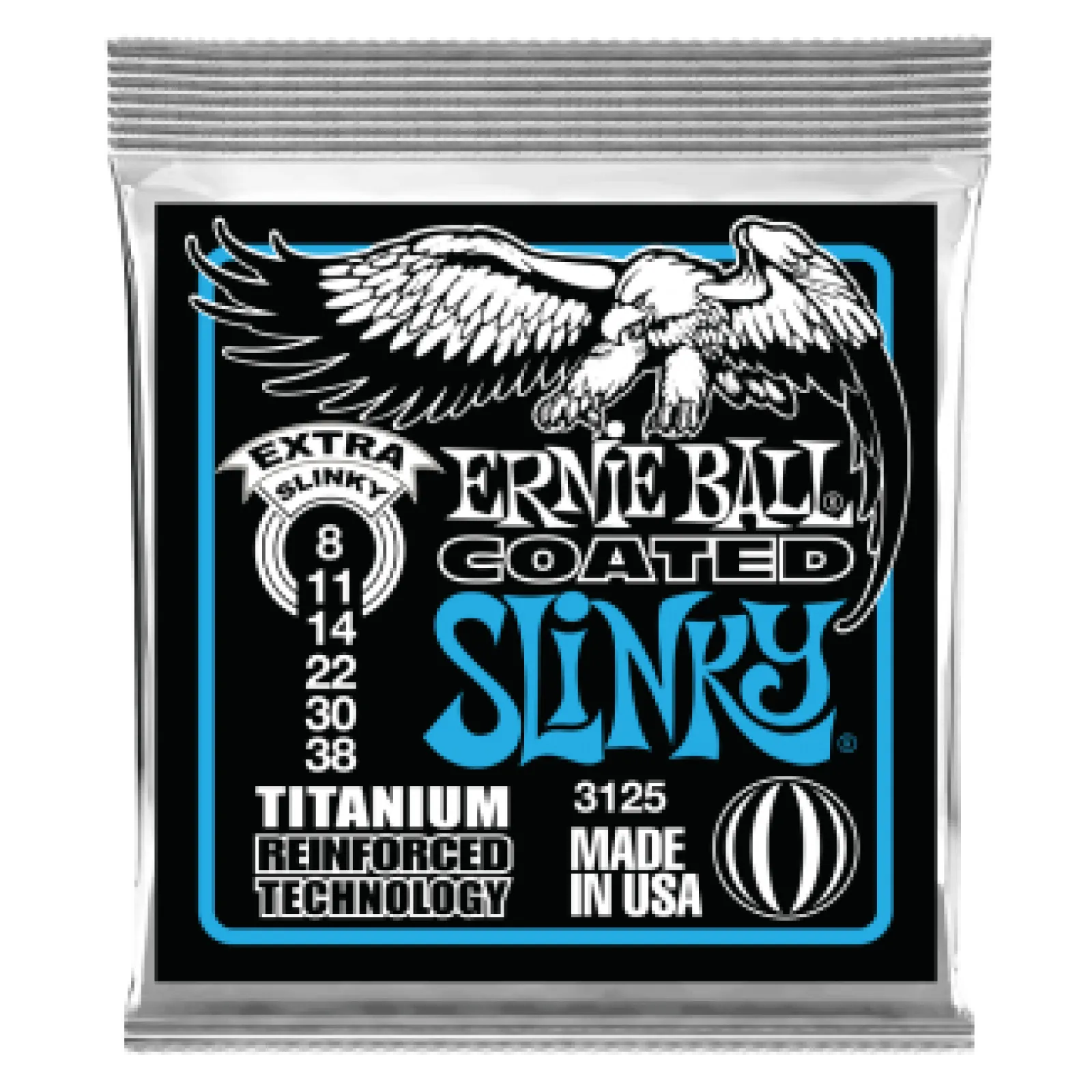 Ernie Ball Coated - Titanium RPS Extra Slinky 8-38