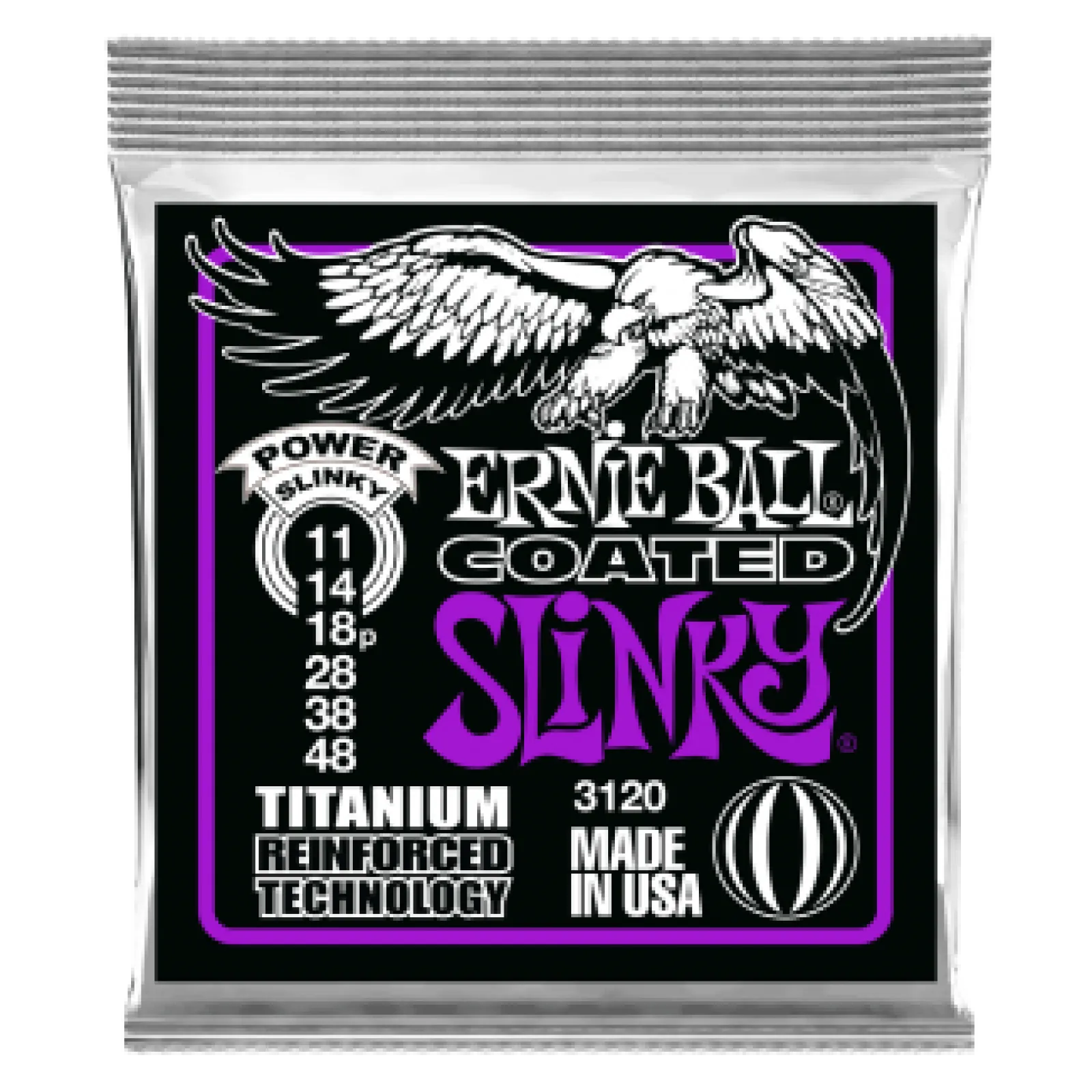 Ernie Ball Coated - Titanium RPS Power Slinky 11-48