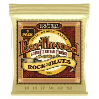 Ernie Ball EARTHWOOD BRONZE ROCK&BLUES 10-52 3 Pack
