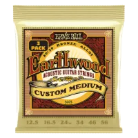 Ernie Ball Earthwood Custom Medium 12.5-56 3 Pack