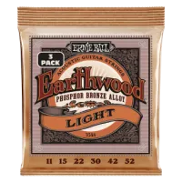 Ernie Ball EARTHWOOD PHOSPHOR BRONZE LIGHT 11-52 3 Pack