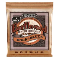 Ernie Ball EARTHWOOD PHOSPHOR BRONZE ROCK & BLUES 10-52 3 Pack