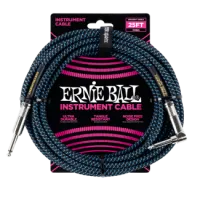 Ernie Ball Szövetkábel Fekete/Kék