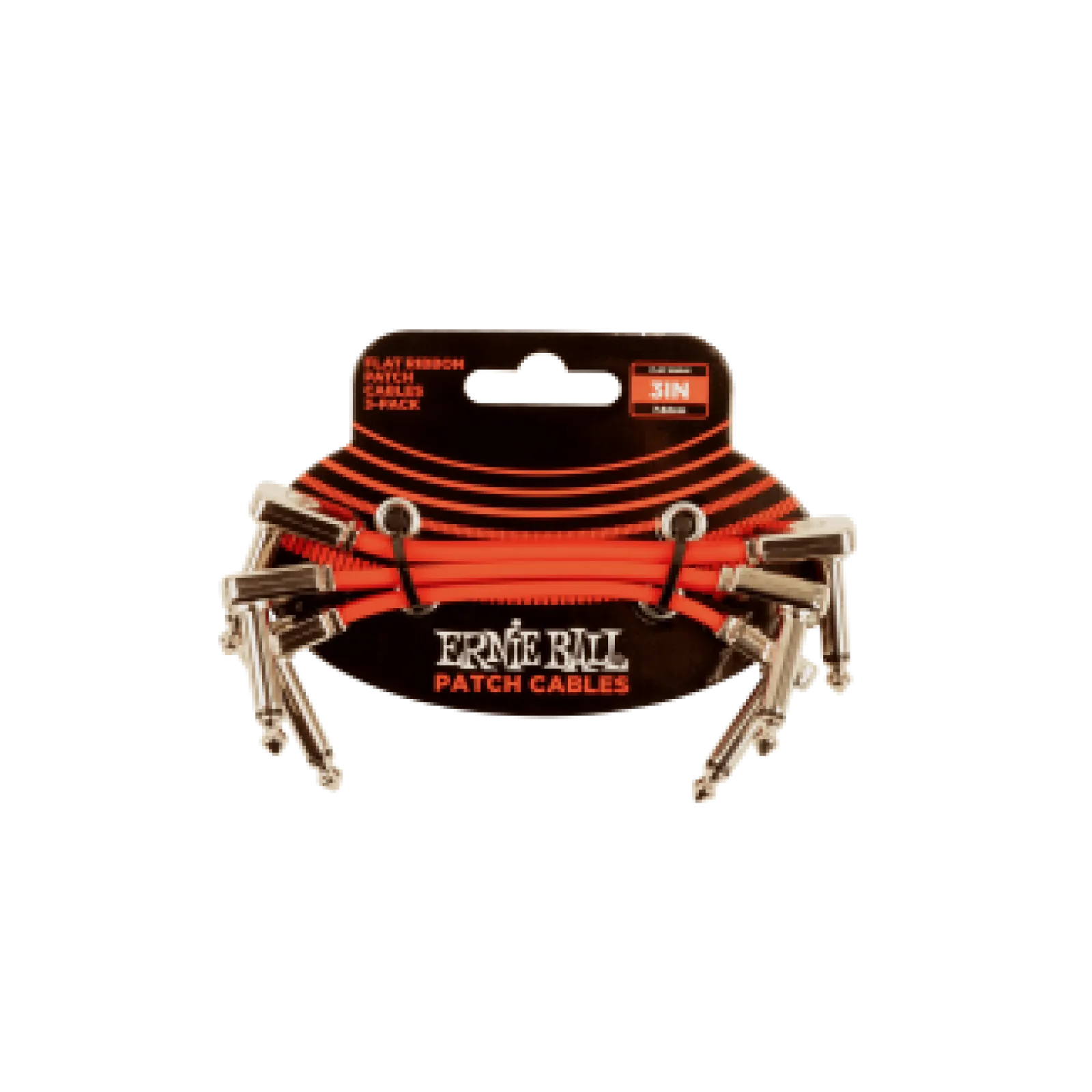 Ernie Ball FLAT RIBBON PATCH KÁBEL 7.5 CM 3 PACK RED