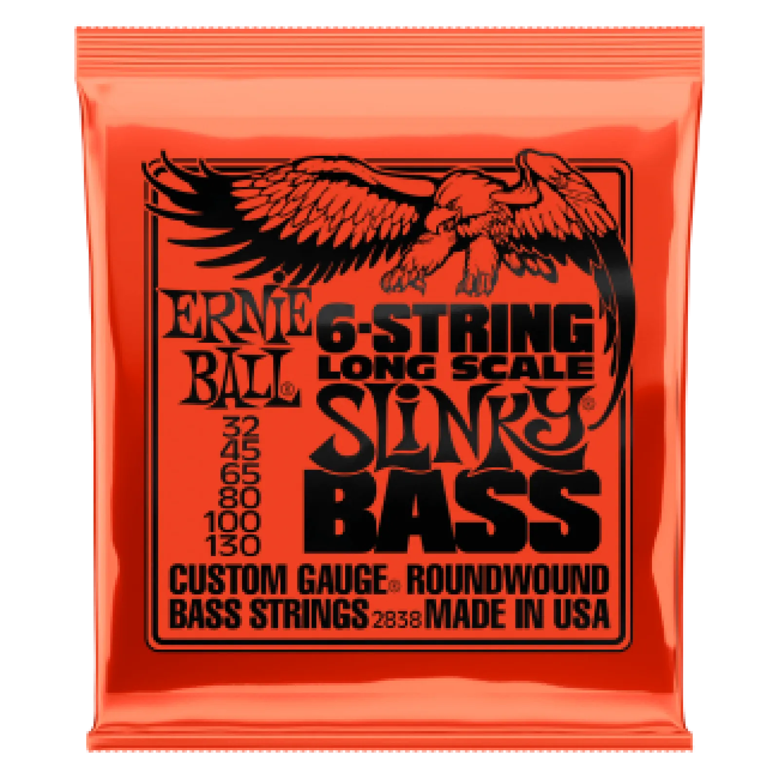 Ernie Ball Nickel Wound 6-string Slinky Long Scale Bass 32-130