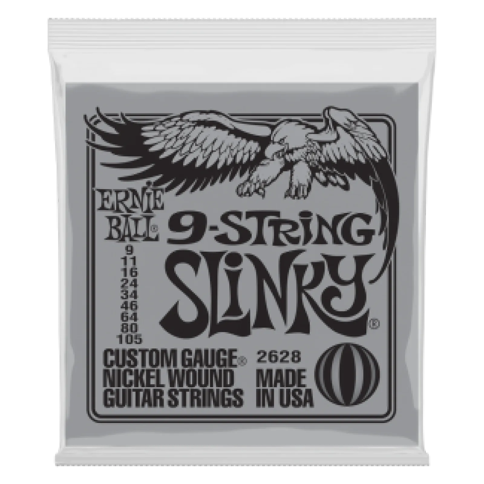 Ernie Ball Nickel Wound 9 STRING SLINKY 9-105