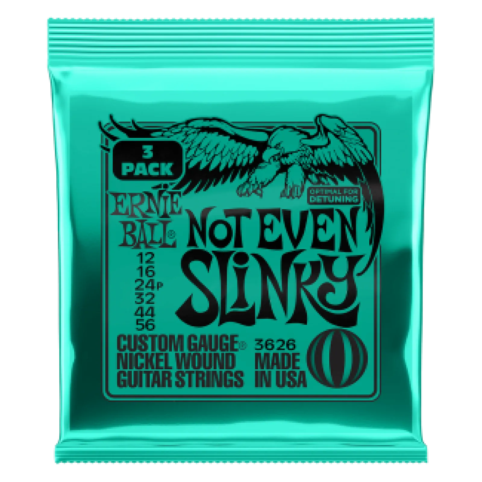 Ernie Ball Nickel Wound Not Even Slinky 12-56 3 Pack