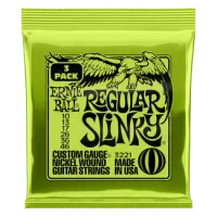 Ernie Ball Nickel Wound REGULAR SLINKY 10-46 3 Pack