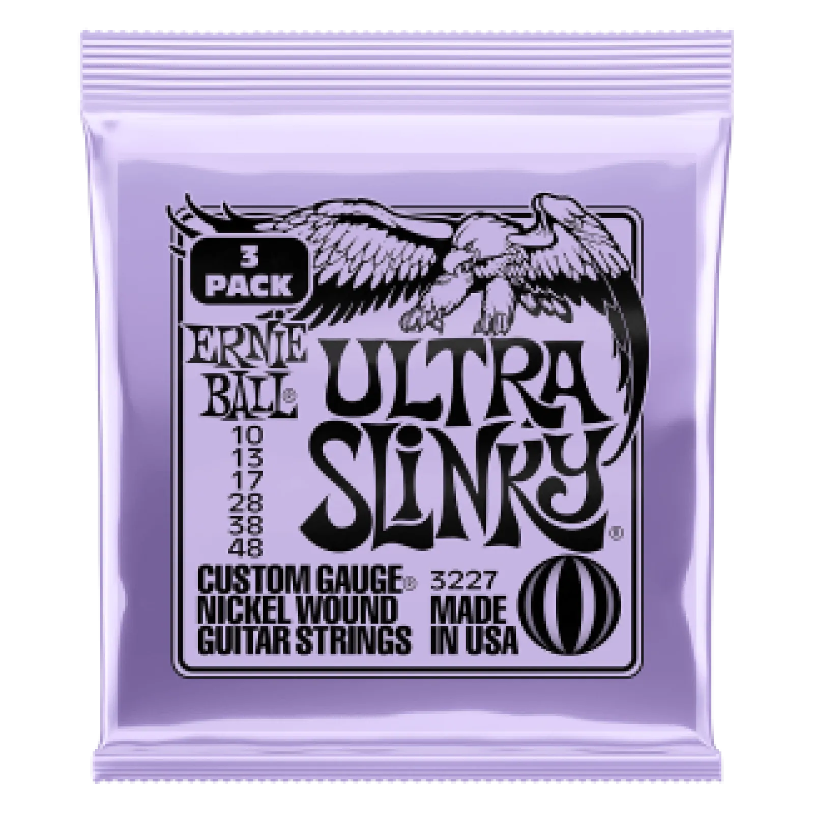 Ernie Ball Nickel Wound Ultra SLINKY 10-48 3 Pack