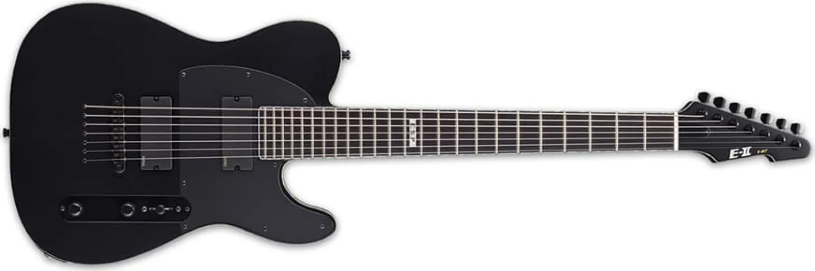 ESP E-II T-B7 BARITONE BLKS Black Satin Electric Guitar