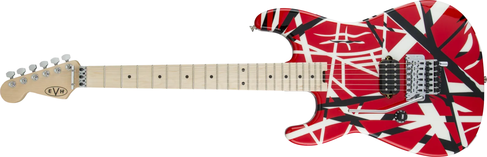 EVH Striped Series LH R/B/W Red with Black and White Stripes