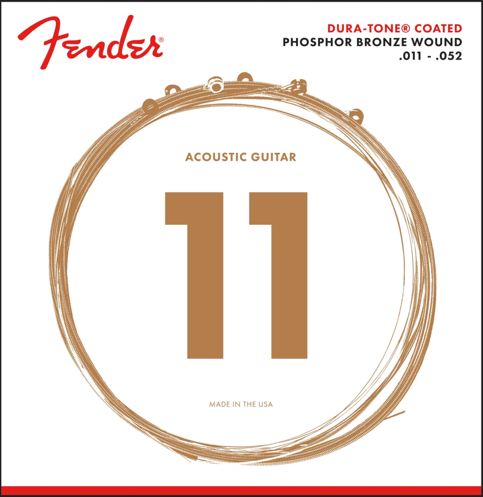 Fender 860CL Phosphor Bronze 11-52 Acoustic Guitar Strings